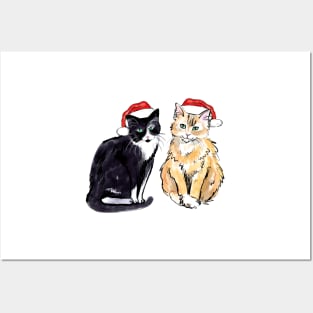 Christmas cats Posters and Art